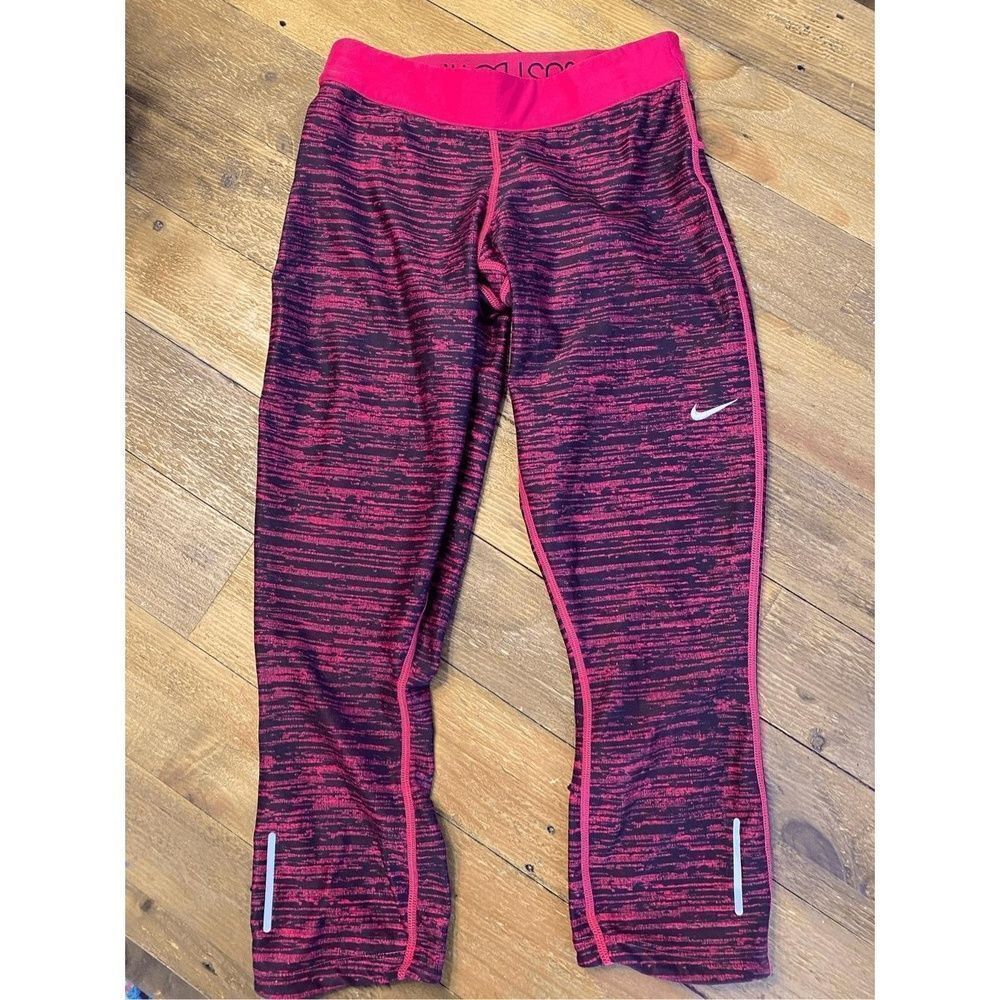 Nike Small space dye active wear pants pink purple womens
